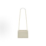 SAINT LAURENT YSL SUNSET Gold Logo chain sunset bag crossbody single-shoulder bag for women, retro white